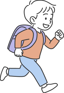 ランドセルを背負った男の子のイラスト