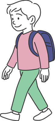 ランドセルを背負った男の子のイラスト