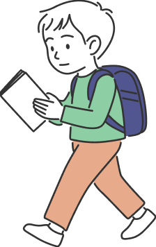 ランドセルを背負った男の子のイラスト